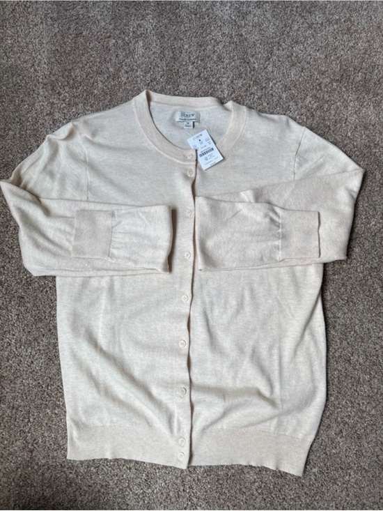 J. Crew Sweaters - J Crew Crewneck Button-Front Women's Sweater Cardigan - Cream